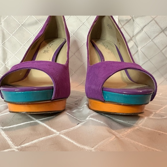 Aldo Purple Suede Platform Heels, size 40 - Picture 2 of 13